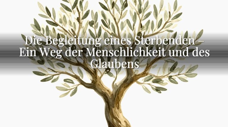 Die Begleitung eines Sterbenden – Ein Weg der Menschlichkeit und des Glaubens Die Begleitung eines Sterbenden – Ein Weg der Menschlichkeit und des Glaubens