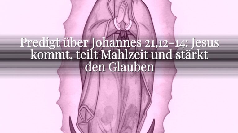 Predigt über Johannes 21,12-14: Jesus kommt, teilt Mahlzeit und stärkt den Glauben