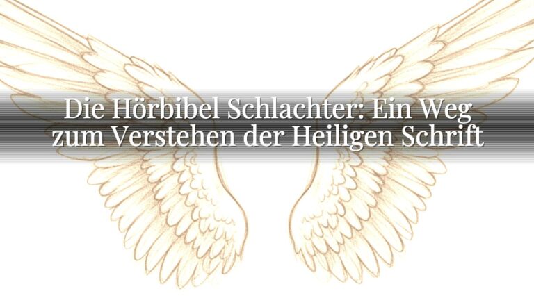 Die Hörbibel Schlachter: Ein Weg zum Verstehen der Heiligen Schrift Die Hörbibel Schlachter: Ein Weg zum Verstehen der Heiligen Schrift
