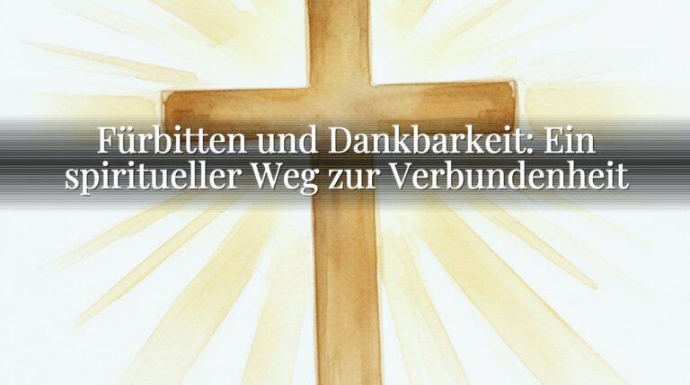 Fürbitten und Dankbarkeit: Ein spiritueller Weg zur Verbundenheit
