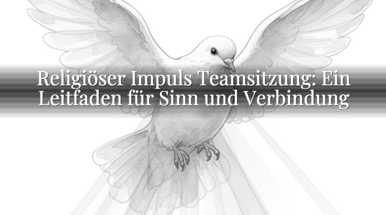 Religiöser Impuls Teamsitzung: Ein Leitfaden für Sinn und Verbindung