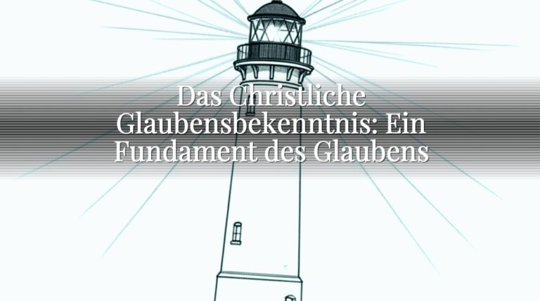 Das Christliche Glaubensbekenntnis: Ein Fundament des Glaubens