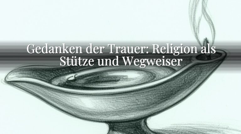 Gedanken der Trauer: Religion als Stütze und Wegweiser Gedanken der Trauer: Religion als Stütze und Wegweiser
