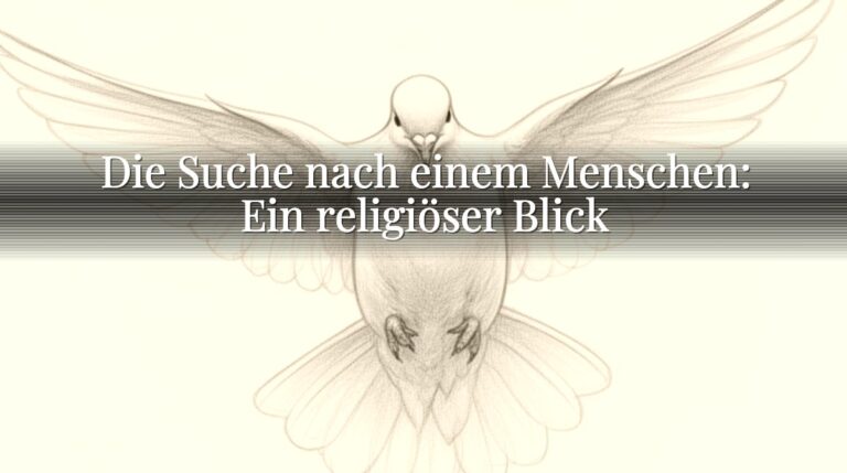 Die Suche nach einem Menschen: Ein religiöser Blick