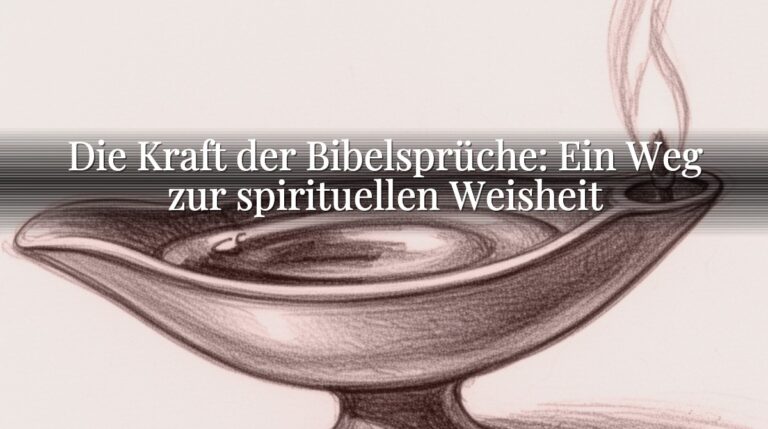 Die Kraft der Bibelsprüche: Ein Weg zur spirituellen Weisheit