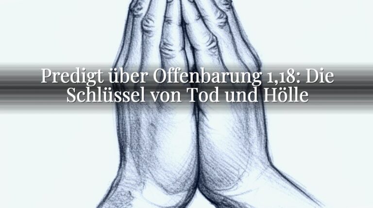 Predigt über Offenbarung 1,18: Die Schlüssel von Tod und Hölle Predigt über Offenbarung 1,18: Die Schlüssel von Tod und Hölle