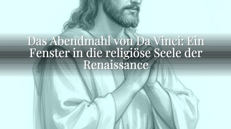 Das Abendmahl von Da Vinci: Ein Fenster in die religiöse Seele der Renaissance Das Abendmahl von Da Vinci: Ein Fenster in die religiöse Seele der Renaissance