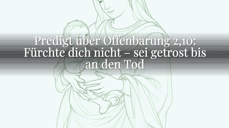 Predigt über Offenbarung 2,10: Fürchte dich nicht – sei getrost bis an den Tod