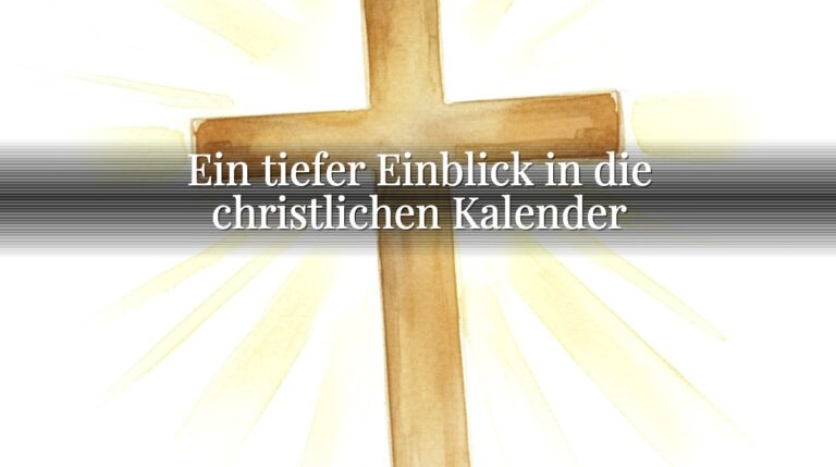 Ein tiefer Einblick in die christlichen Kalender