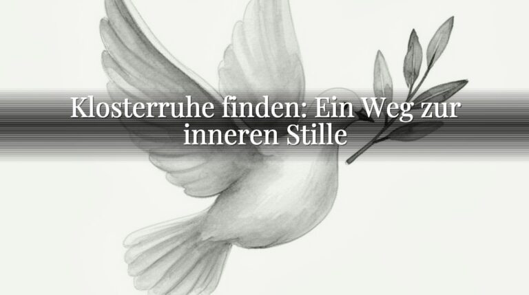Klosterruhe finden: Ein Weg zur inneren Stille Klosterruhe finden: Ein Weg zur inneren Stille