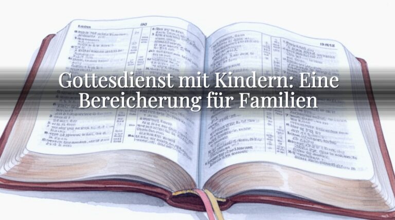 Gottesdienst mit Kindern: Eine Bereicherung für Familien Gottesdienst mit Kindern: Eine Bereicherung für Familien
