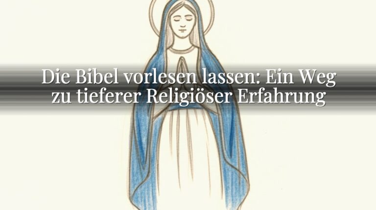 Die Bibel vorlesen lassen: Ein Weg zu tieferer Religiöser Erfahrung