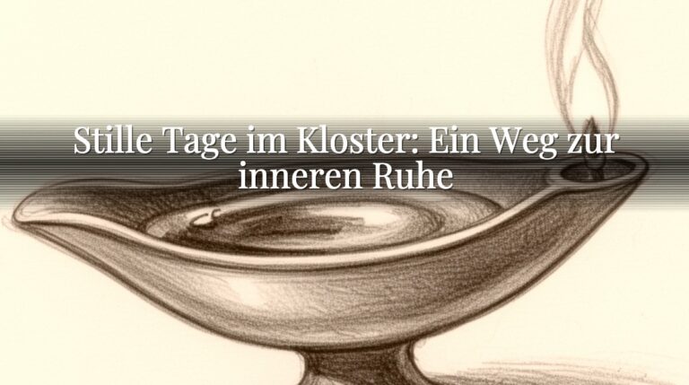Stille Tage im Kloster: Ein Weg zur inneren Ruhe