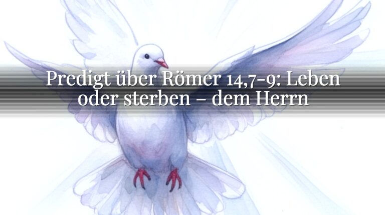 Predigt über Römer 14,7-9: Leben oder sterben – dem Herrn