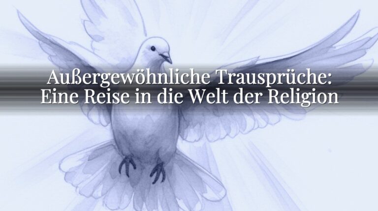 Außergewöhnliche Trausprüche: Eine Reise in die Welt der Religion