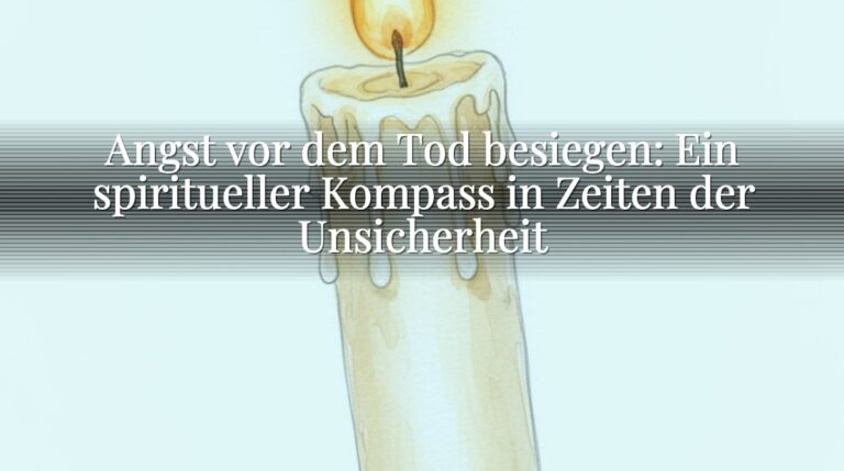 Angst vor dem Tod besiegen: Ein spiritueller Kompass in Zeiten der Unsicherheit
