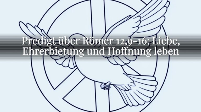 Predigt über Römer 12,9-16: Liebe, Ehrerbietung und Hoffnung leben