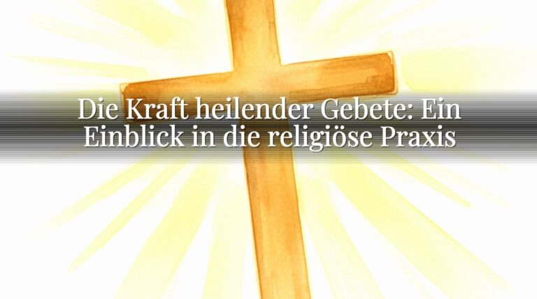 Die Kraft heilender Gebete: Ein Einblick in die religiöse Praxis