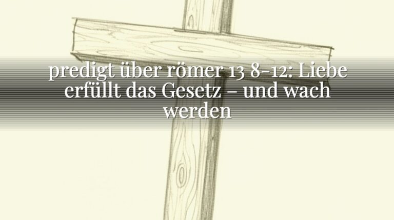predigt über römer 13 8-12: Liebe erfüllt das Gesetz – und wach werden predigt über römer 13 8-12: Liebe erfüllt das Gesetz – und wach werden