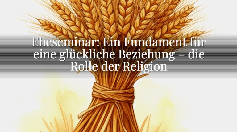 Eheseminar: Ein Fundament für eine glückliche Beziehung – die Rolle der Religion Eheseminar: Ein Fundament für eine glückliche Beziehung – die Rolle der Religion