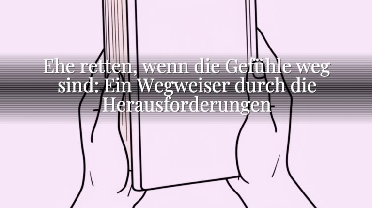 Ehe retten, wenn die Gefühle weg sind: Ein Wegweiser durch die Herausforderungen Ehe retten, wenn die Gefühle weg sind: Ein Wegweiser durch die Herausforderungen