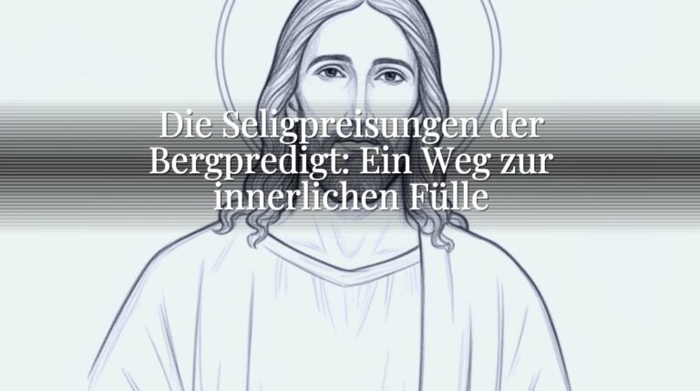 Die Seligpreisungen der Bergpredigt: Ein Weg zur innerlichen Fülle Die Seligpreisungen der Bergpredigt: Ein Weg zur innerlichen Fülle