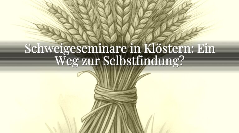 Schweigeseminare in Klöstern: Ein Weg zur Selbstfindung? Schweigeseminare in Klöstern: Ein Weg zur Selbstfindung?