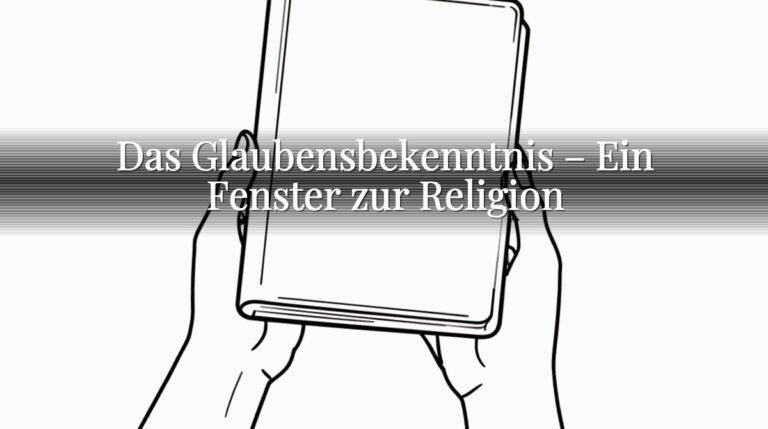 Das Glaubensbekenntnis – Ein Fenster zur Religion Das Glaubensbekenntnis – Ein Fenster zur Religion