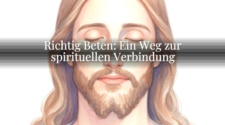 Richtig Beten: Ein Weg zur spirituellen Verbindung
