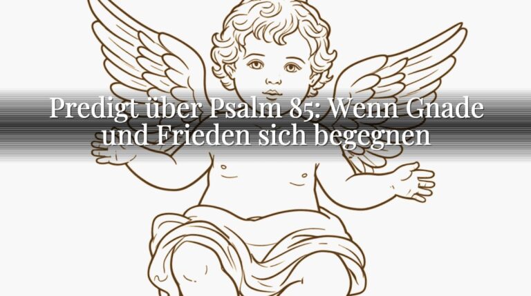 Predigt über Psalm 85: Wenn Gnade und Frieden sich begegnen Predigt über Psalm 85: Wenn Gnade und Frieden sich begegnen