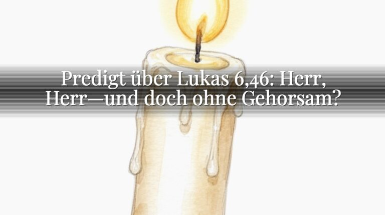 Predigt über Lukas 6,46: Herr, Herr—und doch ohne Gehorsam?