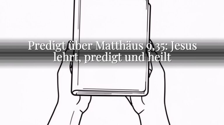 Predigt über Matthäus 9,35: Jesus lehrt, predigt und heilt