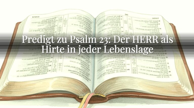 Predigt zu Psalm 23: Der HERR als Hirte in jeder Lebenslage