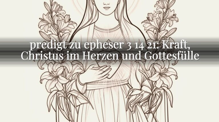 predigt zu epheser 3 14 21: Kraft, Christus im Herzen und Gottesfülle