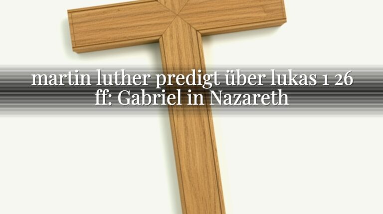 martin luther predigt über lukas 1 26 ff: Gabriel in Nazareth