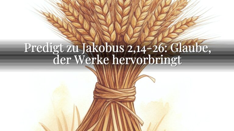 Predigt zu Jakobus 2,14-26: Glaube, der Werke hervorbringt