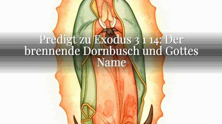 Predigt zu Exodus 3 1 14: Der brennende Dornbusch und Gottes Name