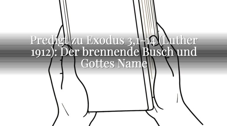 Predigt zu Exodus 3,1-14 (Luther 1912): Der brennende Busch und Gottes Name