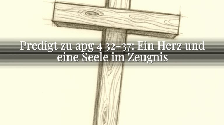 Predigt zu apg 4 32-37: Ein Herz und eine Seele im Zeugnis