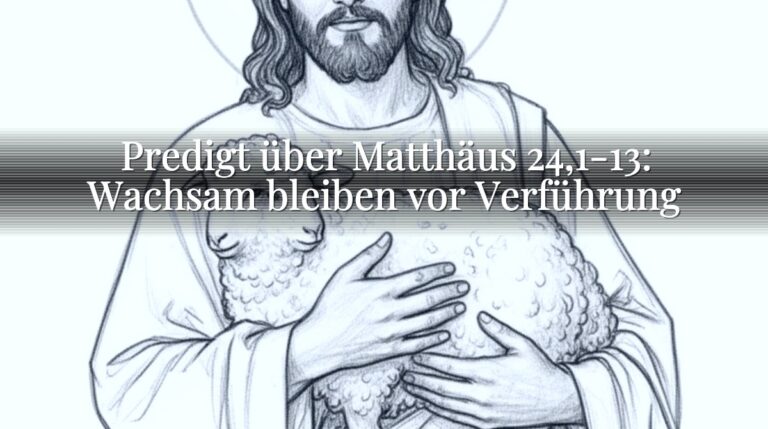 Predigt über Matthäus 24,1-13: Wachsam bleiben vor Verführung