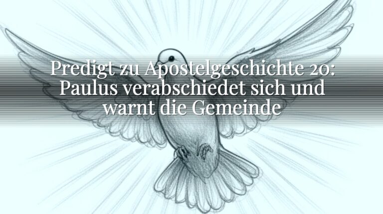 Predigt zu Apostelgeschichte 20: Paulus verabschiedet sich und warnt die Gemeinde Predigt zu Apostelgeschichte 20: Paulus verabschiedet sich und warnt die Gemeinde