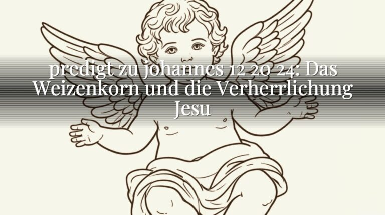 predigt zu johannes 12 20 24: Das Weizenkorn und die Verherrlichung Jesu