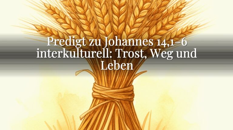 Predigt zu Johannes 14,1–6 interkulturell: Trost, Weg und Leben