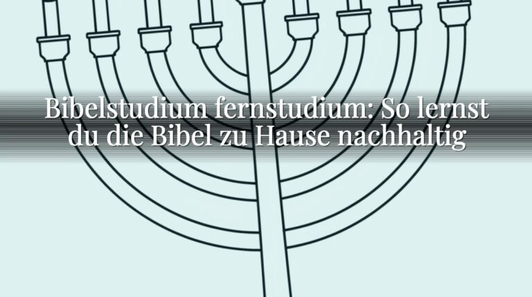Bibelstudium fernstudium: So lernst du die Bibel zu Hause nachhaltig