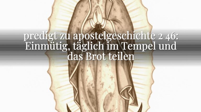 predigt zu apostelgeschichte 2 46: Einmütig, täglich im Tempel und das Brot teilen