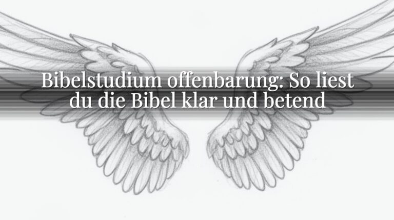 Bibelstudium offenbarung: So liest du die Bibel klar und betend
