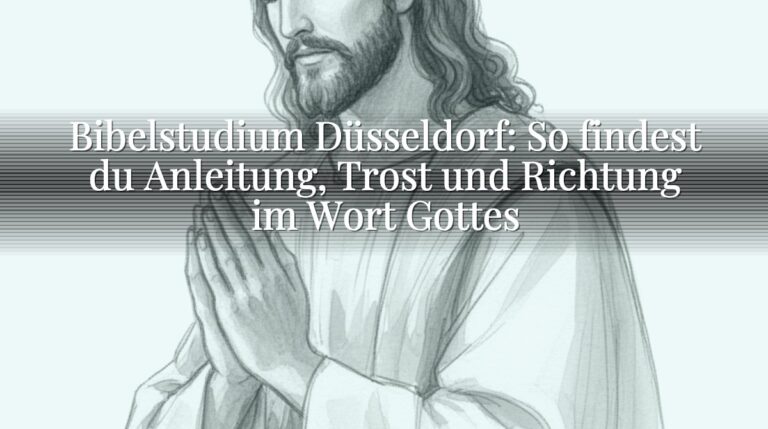 Bibelstudium Düsseldorf: So findest du Anleitung, Trost und Richtung im Wort Gottes
