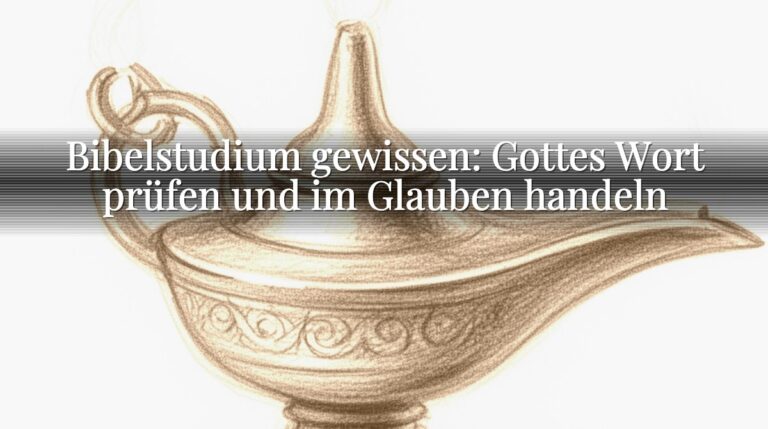 Bibelstudium gewissen: Gottes Wort prüfen und im Glauben handeln