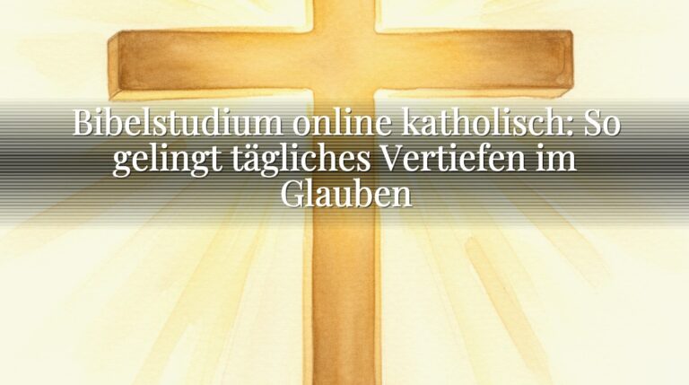 Bibelstudium online katholisch: So gelingt tägliches Vertiefen im Glauben