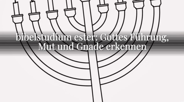 bibelstudium ester: Gottes Führung, Mut und Gnade erkennen